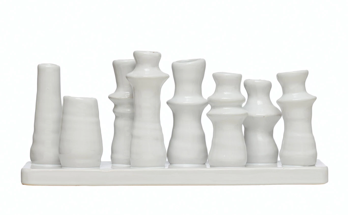 Stoneware Multi Vase with 8 Sections