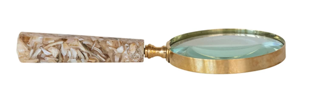 Mother of Pearl & Resin Magnifying Glass