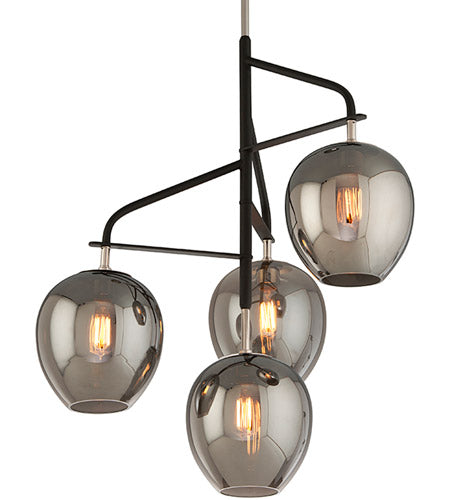 Odyssey 4 Light 29 inch Carbide Black and Polished Nickel Pendant Ceiling Light