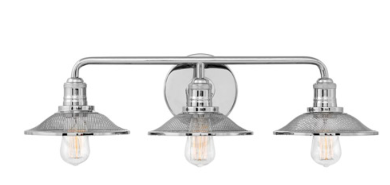 Rigby 3 Light 27 inch Polished Nickel Vanity Light Wall Light