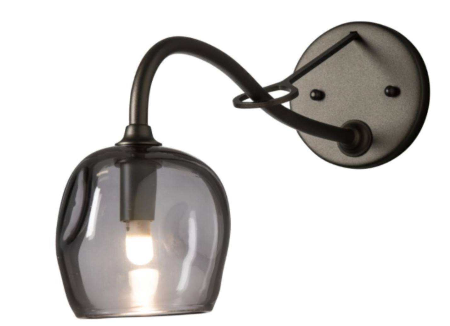 Hubbardton Forge Ume 1-Light Long-Arm Sconce in Oil Rubbed Bronze
