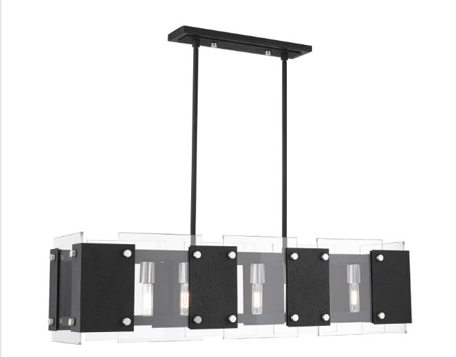 Eight Light Linear Chandelier