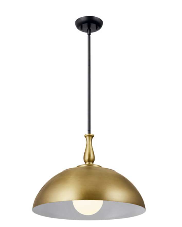 Kichler 52477NBR Homestead 1 Light 18 inch Natural Brass Pendant Ceiling Light