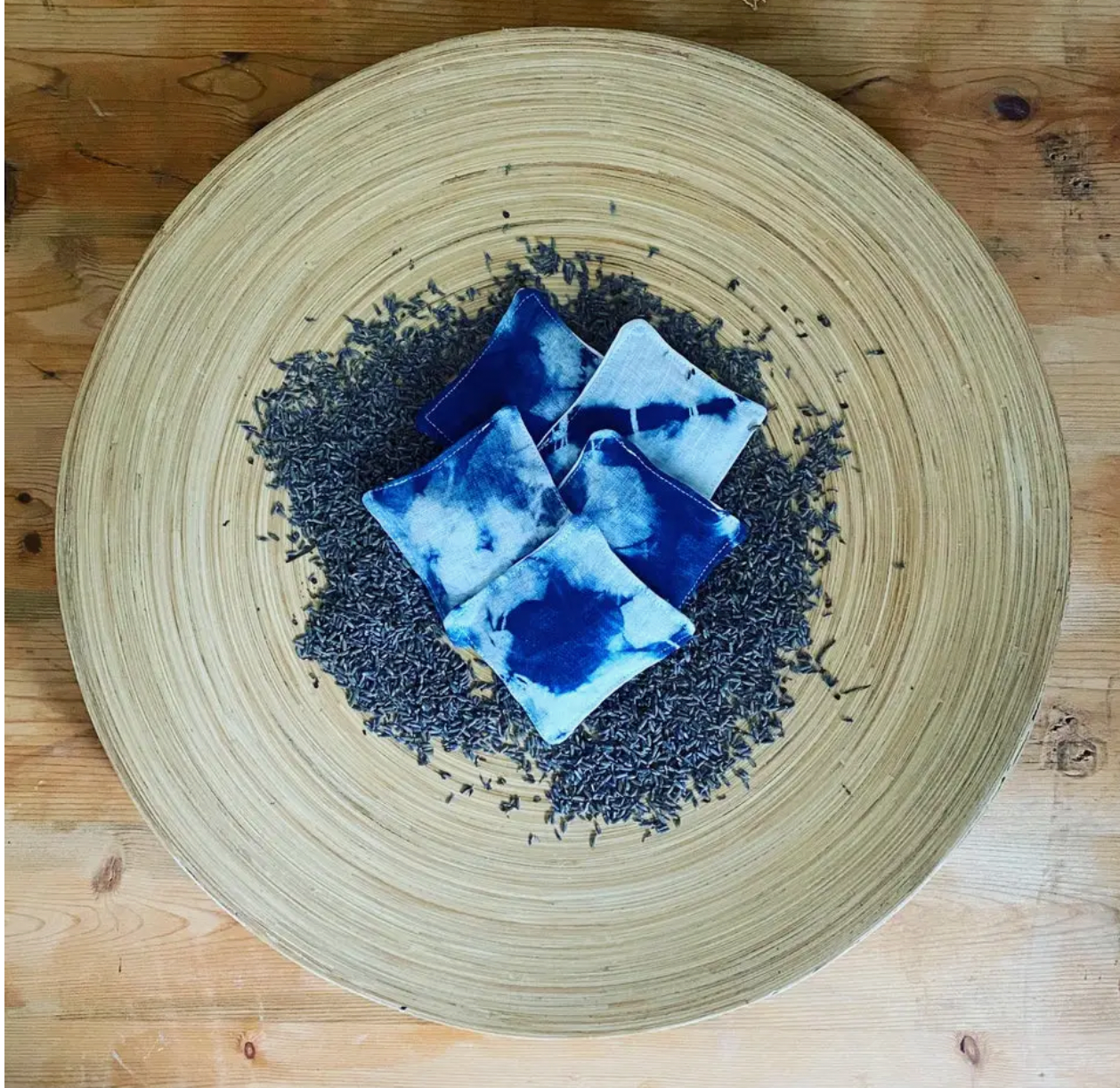 Linen Indigo-Dyed Lavender Sachet