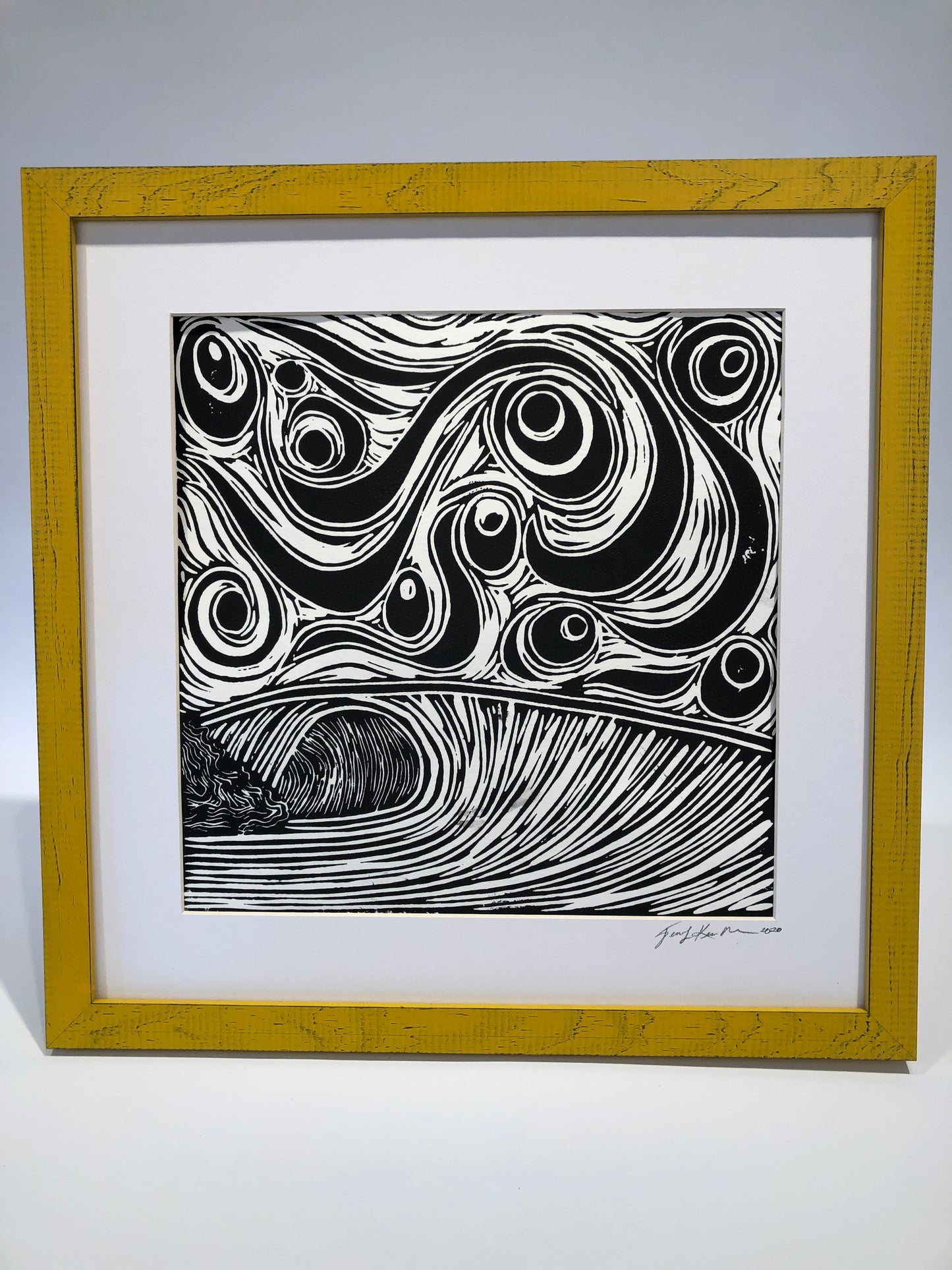 Stormy Wave Block Print
