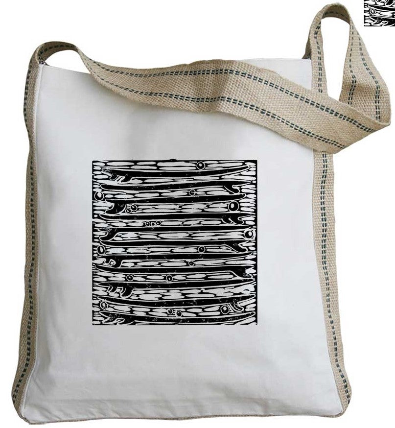 Stacked Quiver Messenger Tote with Long Handles