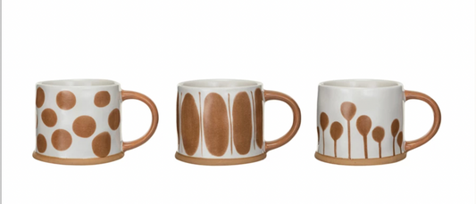 16 oz. Stoneware Mug w/ Pattern
