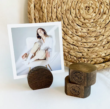 Espresso Moon Wooden Photo Holder