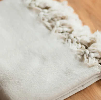 Oversized Turkish Towel in Oat Milk