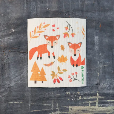 Foxes - Swedish Sponge Cloth