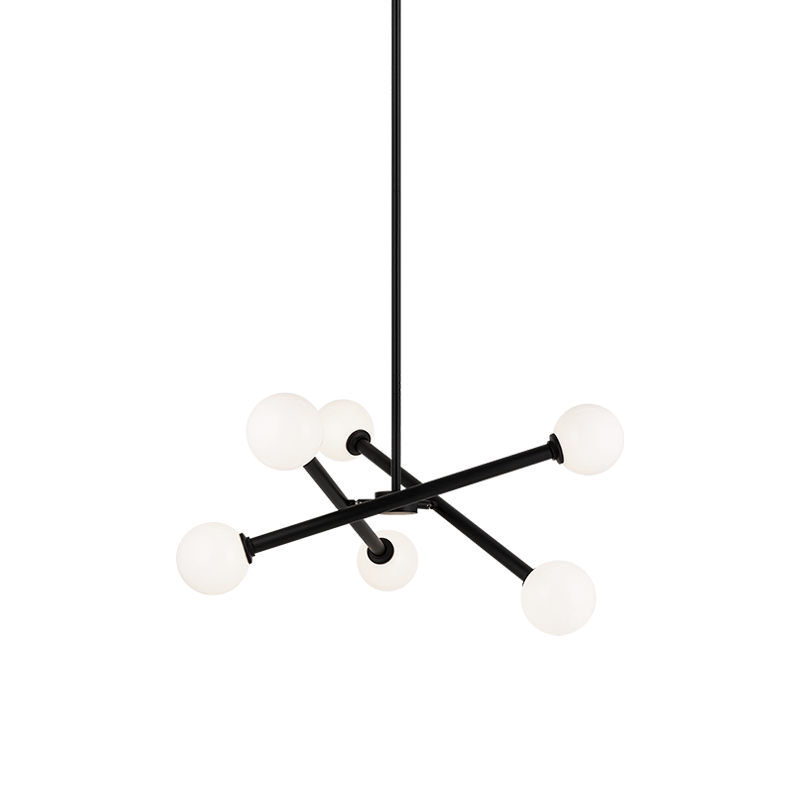 Matchstix Contemporary Black Chandelier Light