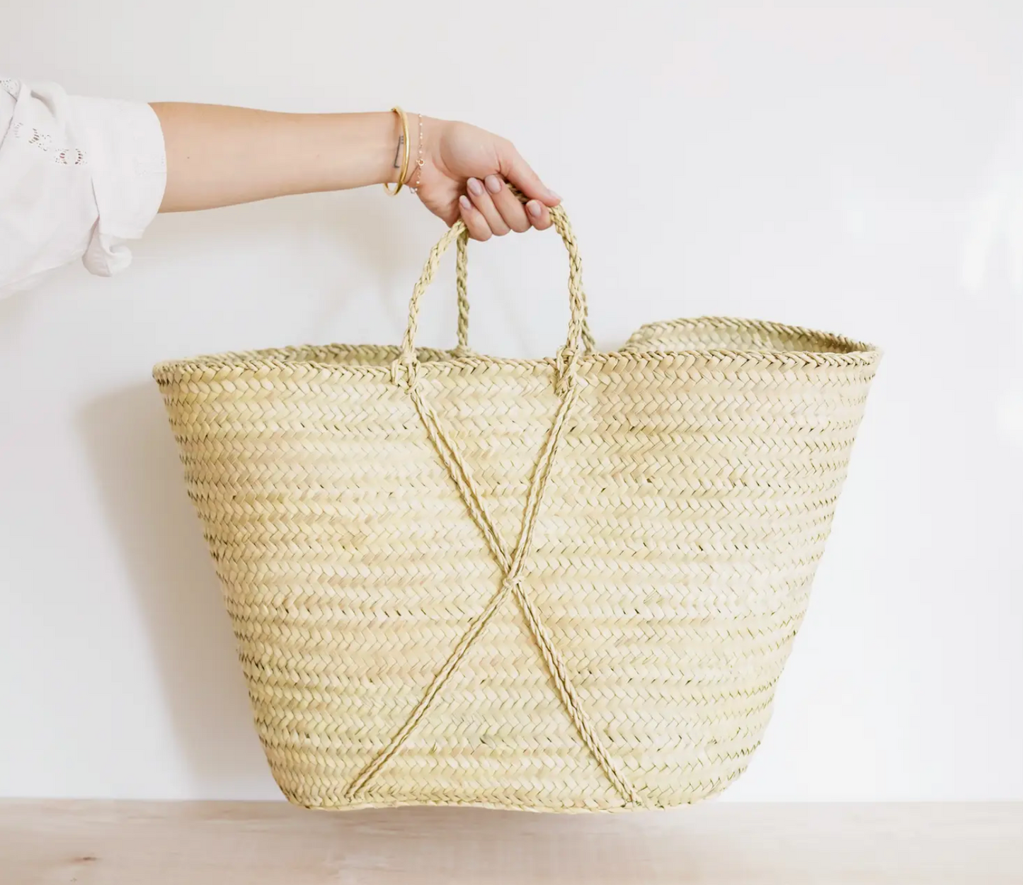 Provence French Basket Large - Straw Bag made in Morocco