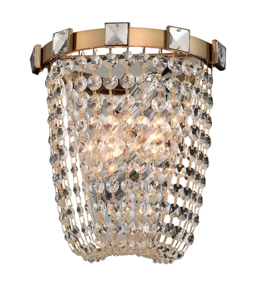 Impero 9" Tall Wall Sconce with Firenze Crystal