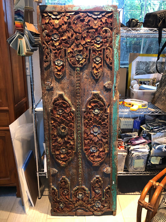 Bali Door pantry door size 21” x 61” hand carved teak